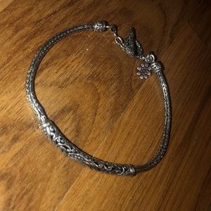 Sterling silver toggle brclt: Gordon’s jewelers.